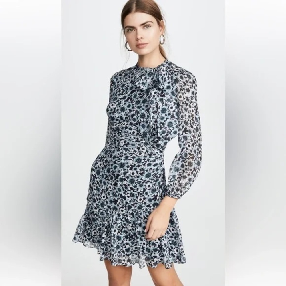 Shoshanna Women’s Carina Long Sleeve Floral Mini Dress Size 2